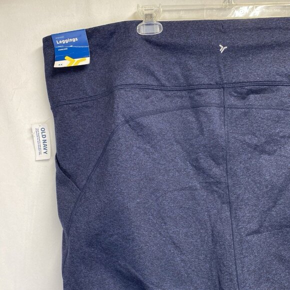 Old Navy Active Cozecore High-Rise Leggings Go Dry Women Sz 4X Blue Zip Pockets - Picture 16 of 16